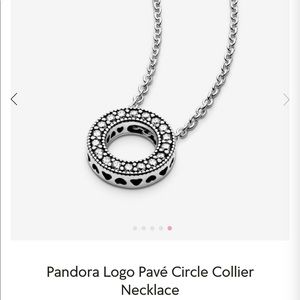 andora Logo Pavé Circle Collier Necklace